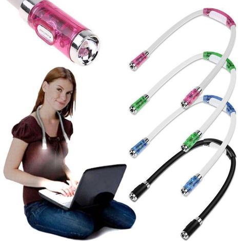 HaiMa Rechargeable LED Livre Lumière Cou Lampe de lecture Mains (1/4)