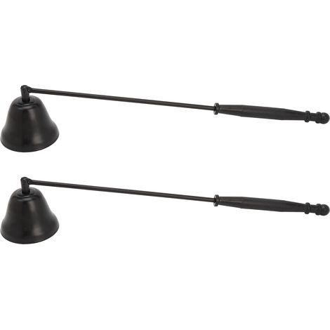 2pcs éteignoir à bougie noir, manche long antidérapant, coupe-mèche pour bougies, sécurité et précision (1/5)