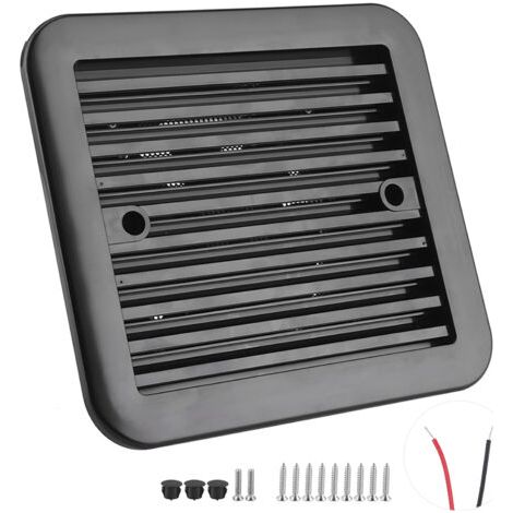DEESSE SHOP-Ventilateur de refroidissement 12 V 4 W avec volets d'aération à sens unique cté vent fort échappement d'air style de voiture accessoires de camping-car (1/5)