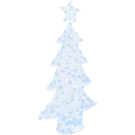 Sapin de Noël Arbre de Noël avec 160 LED Blanc froid 150 cm Acrylique (1/5)