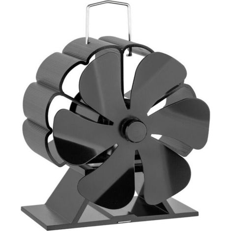 Cheminée, Ventilateur Thermique À 6 Lames pour Brûleur À Bûches, Ventilateur À Énergie Cinétique Thermique Non Rechargeable À Faible Décibel, pour Poêle À Bois (1/4)