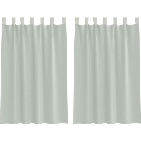 Maison Exclusive - Tende in Voile con Passanti 2 pz Grigio Chiaro 140x175 cm