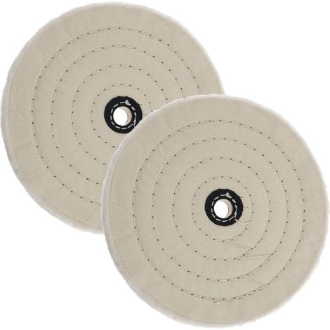 CSPARKV 2 Disques de Polissage en Coton Spirale de 180mm, Avec Trou D'axe , pour Outils de Ponçage de Table (1/4)