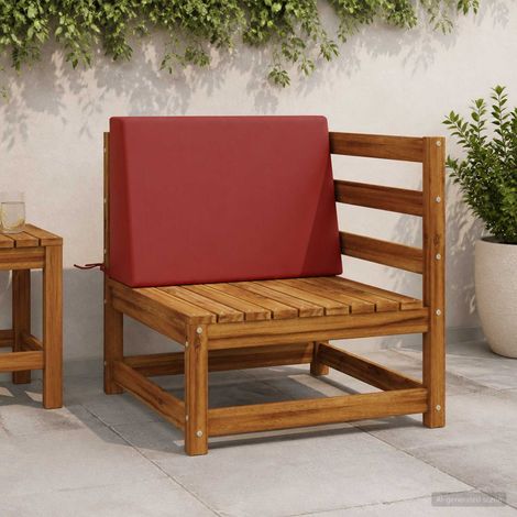 Coussin de dossier SOEST 100 % polyester Rouge 60 x 20 x 40 cm (1/5)