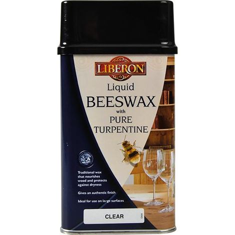 Liberon Liquid Beeswax with Pure Turpentine - Clear - 500ml (1/3)