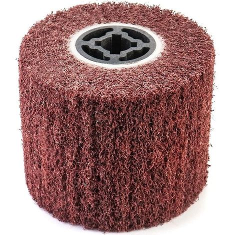 Brosse Abrasive Brosse en Fibre Synthétique pour Rénovateur Extérieur, Ø120x100x19mm, Grain 80-LIAIKI (1/5)