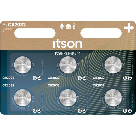 CR2032 Piles Bouton, 3V, Lot de 6, idéales pour AirTag, Les clés de Voiture, Les Montres et Les cardiofréquencemètres (1/5)