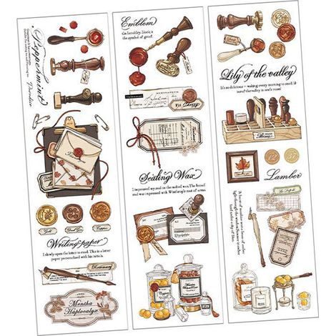 Ruban adhésif décoratif PET vintage romantique et résistant, réutilisable, pour agendas et papiers. (1/5)