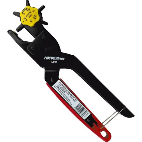 HM Müllner Revolverlochzange - L504 - Ø 2,0/2,5/3,0/3,5/4,0/4,5 mm - 220mm lang