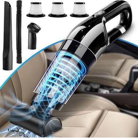 Aspirateur Voiture sans Fil, Aspirateur à Main Puissant,Humide&Sec Mini Aspirateur Portable pour Voiture Maison Cuisine (1/4)