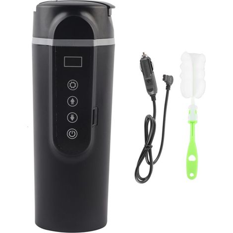 Tasse chauffante pour voiture en acier inoxydable, écran LCD universel universel, affichage Intelligent de la température, 500ml, 12-24V (1/5)