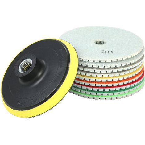 Dischi Abrasivi Lucidatura Diamantata Set 9 Tamponi Foro 10mm Levigatura (1/5)