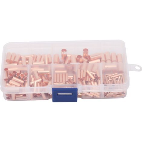 250 Pièces Tubes de Raccord en Cuivre Rouge GT1-6mm, Connecteur de Jonction pour Câbles Intermédiaires (1/5)