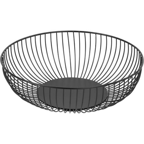 Panier de présentation rond métallique noir 285x85mm - Ref DP670 - Olympia (1/5)