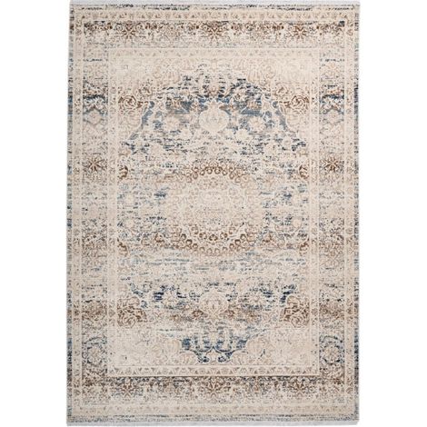 Paris Prix – Tapis d'escalier oriental effet usé crème 80 x 150 cm – 100% polypropylène – Dos en jute – Oeko-Tex® Standard 100 (1/4)