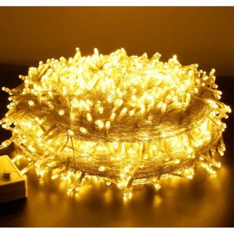 Chaîne De Lumières LED - 30 M - 300 Ampoules - Jaune Chaud - Extérieur - 1 Pièce