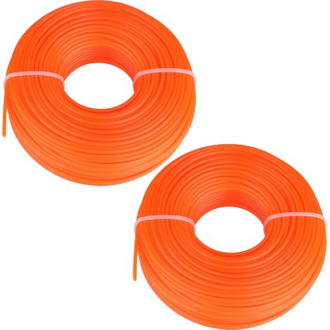 Rasenschneider Ersatzseil, hohe Flexibilität, einfache Installation, verschleißfestes Rasenschneiderseil für Rasenmäher, Handschneider (rund 2,4 Räder) (1/5)