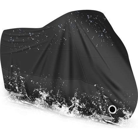 Waterproof Outdoor Motorcycle Cover Scooter Cover 190T-245x105x125cm Motorcycle Cover Rain/UV/Snow/Dust/Waterproof, with Lock Holes (1/5)