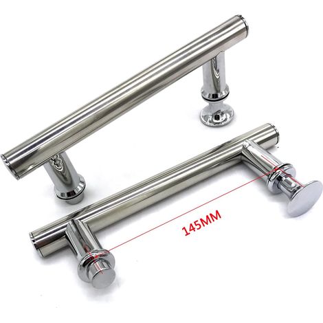 Poignée de porte de douche en ABS chromé de 145 mm (14,5 cm) trou à trou (1/3)