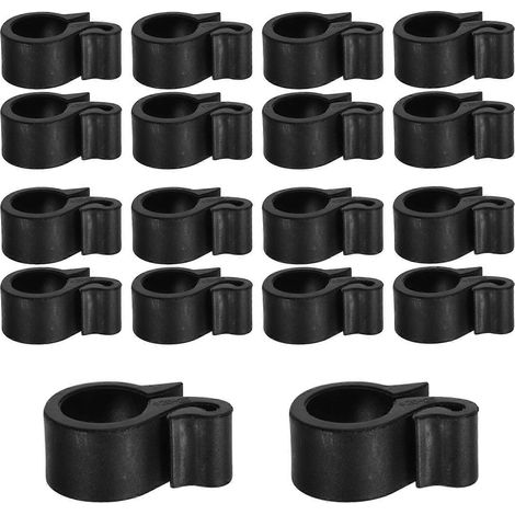 Colliers de serrage pour tuyaux d'irrigation, clips en plastique pour tuyaux d'arrosage, usage domestique, lot de 50 (1/5)