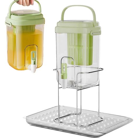 Distributeur De Jus Grande Capacité avec Filtre Intégré Distributeur De Boissons Pour Le Réfrigérateur Pour , Camping, Aventure, Rassemblement, Soda, Limonade Et Jus De Fruit (1/5)
