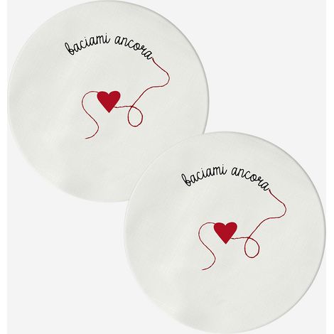 Set 2 sottopiatti rivestiti decorativi Loving Baciami Ancora (1/2)
