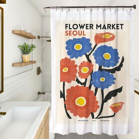 德语翻译：
Duschvorhang - 180x180cm - Wasserdicht - Schimmelresistent - Reinweiß DUSCHVORHANG