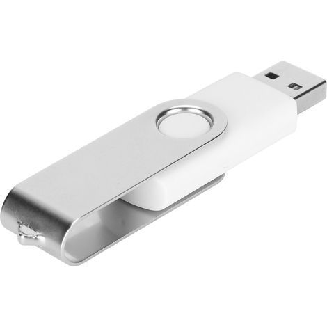 Clé USB blanche bonbon rotative 4 Go pour PC et tablette (1/5)