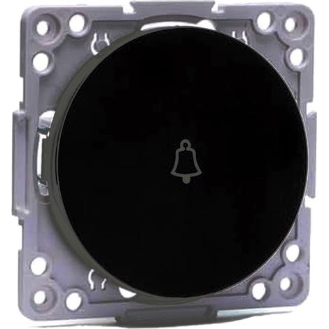 Pièce de rechange pour interrupteur de sonnette, noir, montage facile, idéal pour installer des sonnettes électriques dans les maisons et les bureaux.