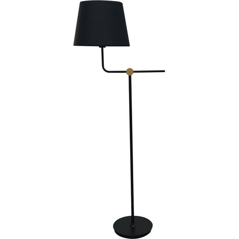 Lámpara de pie "Solor" (1xE27) – Negro/Oro (1/4)
