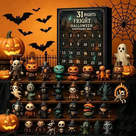 Calendrier De L'Avent Halloween 2026, 3D Coffret De 31 Nights Of Fright (1/5)