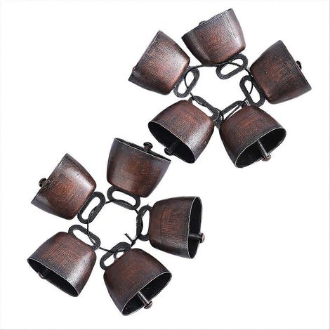 10 cloches en cuivre pour vaches, chevaux et moutons au pâturage, petites cloches en laiton (1/5)
