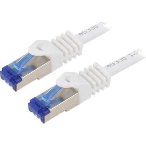 Cordon de raccordement S-FTP Cat.6a blanc - 1m