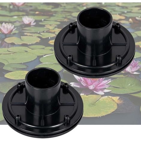 Lot de 2 Connecteurs Bàche VIS INOX Passe Paroi PVC 40mm Pour Bassin (1/6)
