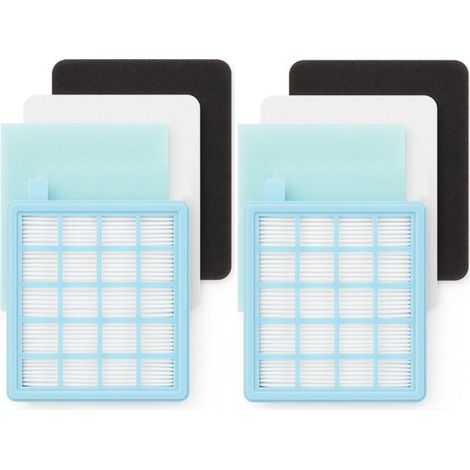 Juego de 2 filtros HEPA aptos para aspiradoras Philips PowerPro Compact/Active Series – Juego de filtros de repuesto para aspiradora FC8058/01 (1/5)