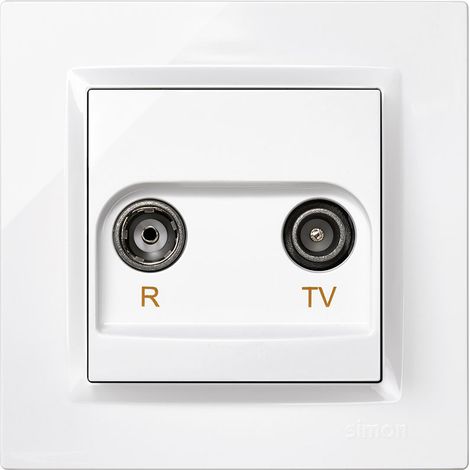 Weiße Fernsehdose mit Rahmen