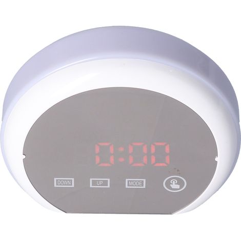 Horloge numérique murale LED avec affichage date, température et alarme à répétition - 7 couleurs (1/5)