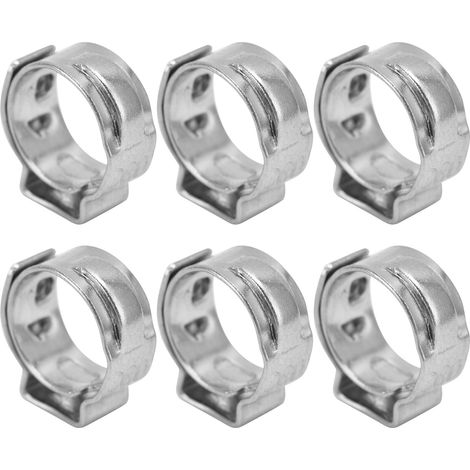Lot de 20 colliers de serrage pour tuyaux, améliorant la résistance à la corrosion. Collier de serrage à double fil réglable pour applications industrielles (10,3-12,8 mm). (1/5)
