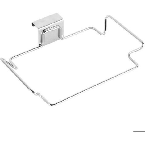 Distributeur De Sacs Poubelles - Porte De Rangement Métallique - Pour Porte D'armoire Jusqu'à 2,5 Cm - 14,5 X 18,3 Cm - Argent (1/5)