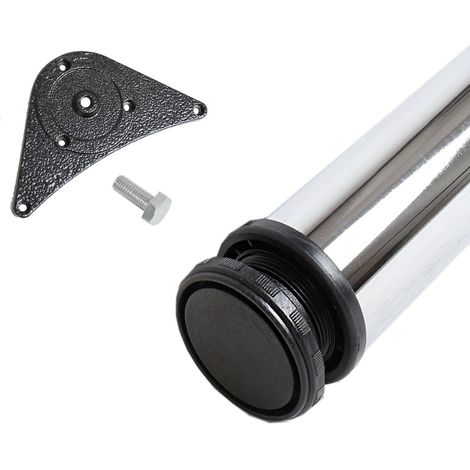 Möbelbein einzeln Chrom glänzend ø 60 mm Höhe 710 mm Tischbein aus Stahl (1/2)