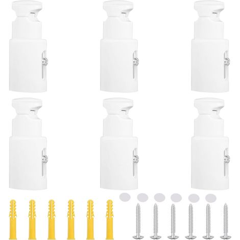 Support Radiateur - Fixation Seche-Serviette Pour Radiateur Fonte - Distance Réglable 6,5 À 8,2 Cm - Compatible Radiateurs Droits Et Courbes - Lot De 6 Pièces