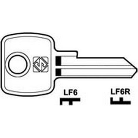 10PZ CHIAVI PER CILINDRI L&F 5 SPINE PICCOLE - LF6R SX