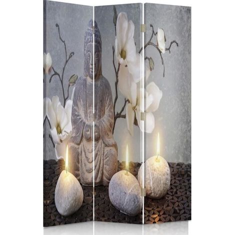 Paravento bilaterale 360, Buddha a lume di candela - 110x170 (1/5)
