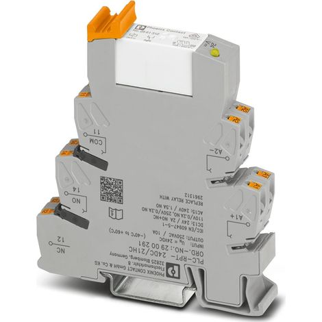Relais d'interface Phoenix Contact PLC-RPT- 24DC/21HC, 24V c.c., 1 RT, montage Rail DIN ( Prix pour 1 )