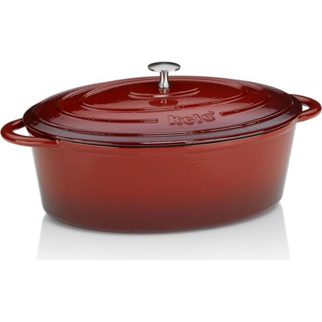 Bräter Calido oval 6l rot/beige