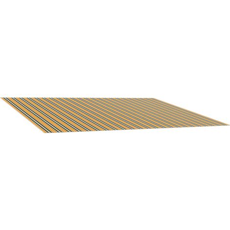 Markisenersatzstoff Grün und Gelb 600 x 300 cm Polyester vidaXL