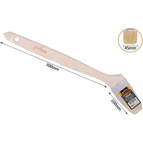 Kaela - Pennello Piatto 45 Mm Obliquo Manico In Legno Lungo Collo Angolare Pittura 90241 -