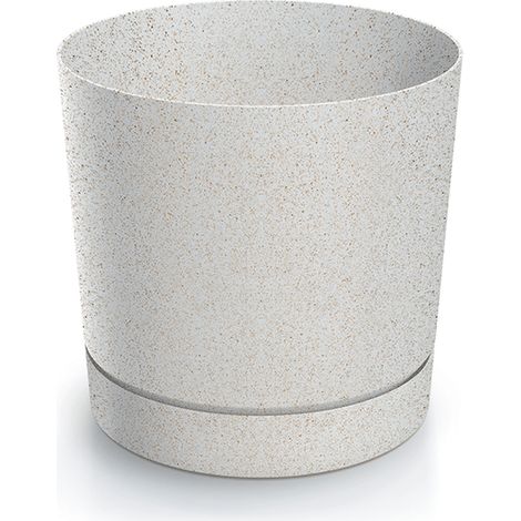 Prosperplast Blumentopf TUBO P Eco Wood Weiß 17,8 cm