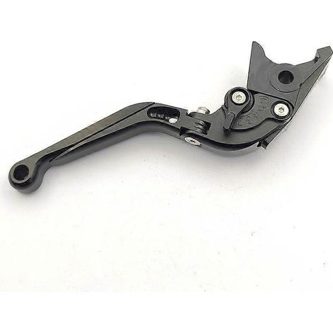 Convient pour la moto BMW C650GT, poignée de frein à main droite modifiée en alliage d'aluminium, accessoires de levier de klaxon (entièrement noire, 1 télescopique repliable) (1/5)