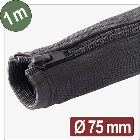 Quadrios 25CA765 25CA765 Gaine tressée noir polyester 1 m 75 mm (max) 1 m